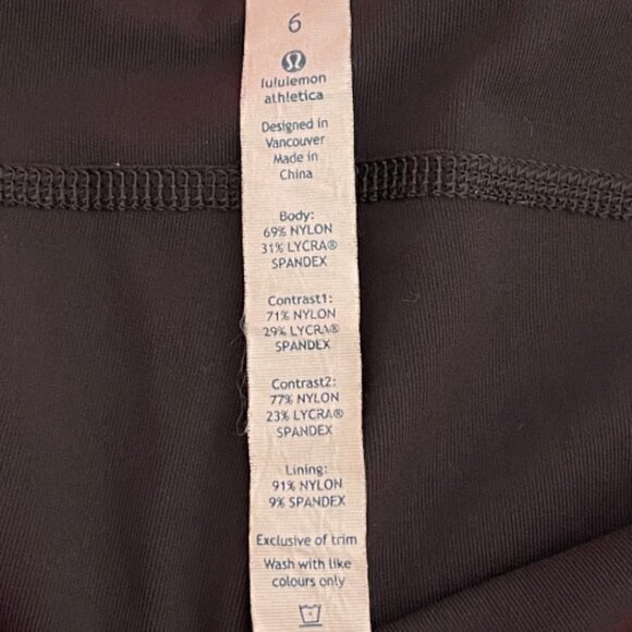 Lululemon Pace Queen Tight 6 Mid Rise 7/8 Length Full On Luxtreme Stretch Gray - Picture 10 of 10